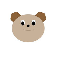 Obraz premium 可愛い動物の顔のイラスト