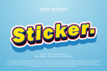 Sticker Editable Text Effect