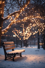 bench in winter