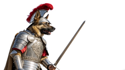 dogs wearing costumes, isolated on a transparent background PNG