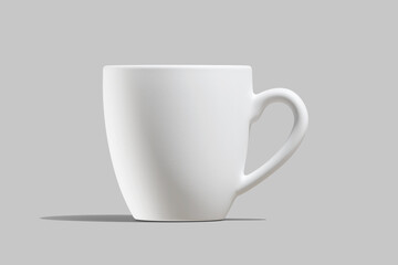 Realistic Cup white color for mockup collection 3d render illustration