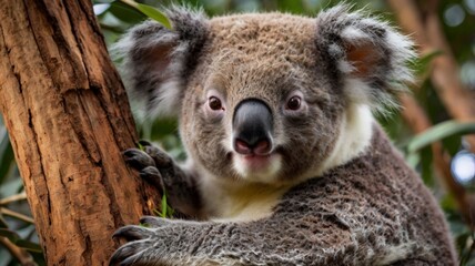 Naklejka premium close up photo of a koala