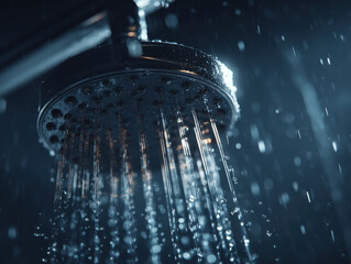 water flowing into a shower
