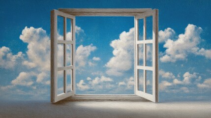 Open window sky view