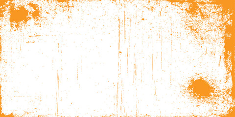 A rough, textured orange grunge background with aged paint peeling from a dirty wall surface