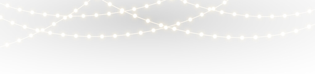 bright gold isolated winter festive garland christmas light party glow abstract lamp decoration chain transparent string holiday illustration png