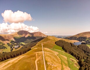 Panoramic view of a mountain range