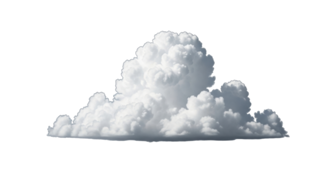 Isolated Cumulus cloud, bright air atmosphere, meteorological nature, natural weather