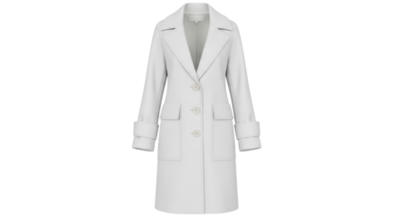 Isolated wool coat, outerwear garment for women, stylish, modern design for cold weather