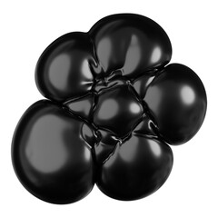 3D inflated leather made of  leather, realistic texture, Isolated on transparent background. Top view, Holidays and education concept. 3d rendering
