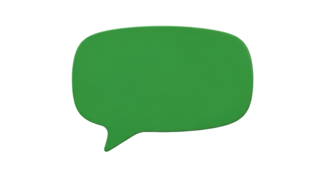 Isolated Green Speech Bubble Icon for Messaging, Chatting and Social Media Communication - Powered by Adobe