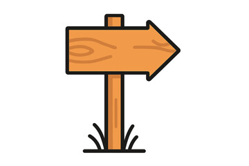 Wooden arrow signpost points to a new beginning. Metaphor for change, fresh start, choice. Inspirational concept for future opportunity, guidance, direction. Blank wood sign.