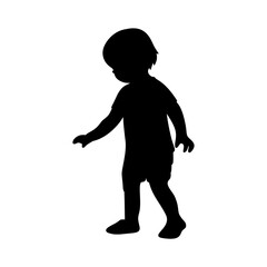 Toddler Silhouette Vector Illustration