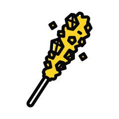 Rock Candy Yellow Stick Illustration