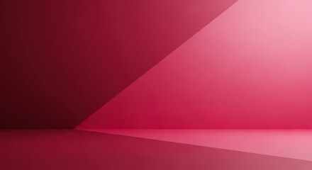 A minimalist, geometric, and vibrant pink studio with a gradient background and a spotlight effect.