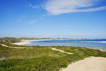 Henrietta Rocks and Scenic Coastal Landscape on Rottnest Island near Perth, Australia - オーストラリア パース ロットネスト島 ヘンリエッタ・ロックス