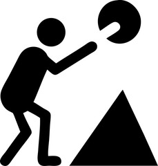 black silhouette of a man running