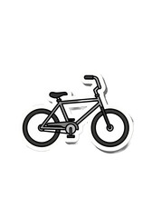 Fototapeta premium Simple Flat Design Bicycle Icon in Grayscale
