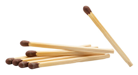 Isolated wooden matches, flammable headsticks, fire, ignition sticks, lighting devices