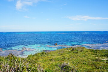 Henrietta Rocks and Scenic Coastal Landscape on Rottnest Island near Perth, Australia - オーストラリア パース ロットネスト島 ヘンリエッタ・ロックス