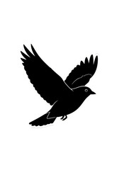 Fototapeta premium Minimalist Flying Bird Silhouette Graphic Vector Art