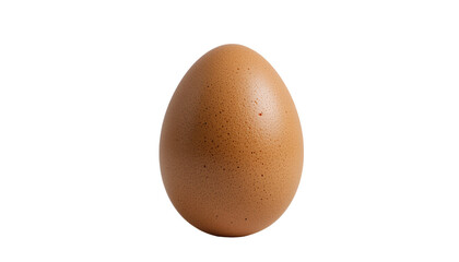 Single Brown Egg Isolated on White Background – Realistic Studio Food Photography isolated on transparent background