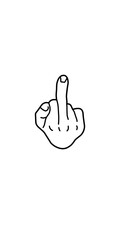 fuck you hand illustration 