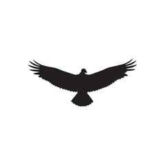 Turkey vulture silhouette vector flat illustration design on white background
