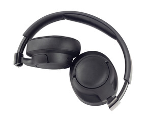 Large headphones, wireless headphones isolated from the background