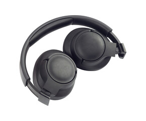Large headphones, wireless headphones isolated from the background