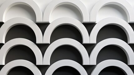 The image shows a seamless, geometric pattern composed of overlapping arches.