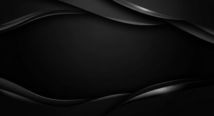 Abstract black and white wave pattern on a dark background.