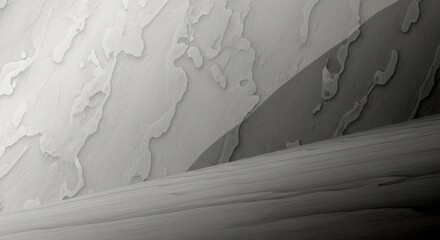 A gray and white abstract background with a textured surface.