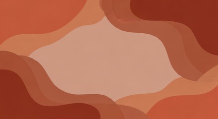 Abstract, colorful, wavy shapes on a beige background.