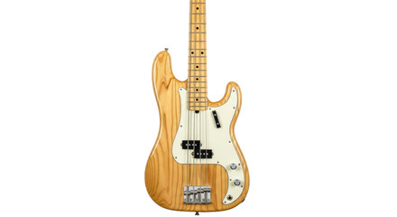 Obraz premium Isolated electric bass guitar instrument close-up studio shot for music, entertainment art