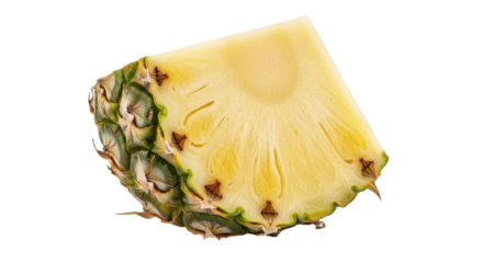 Isolated pineapple slice showing a sweet, juicy treat for summer fruit salads and snacks