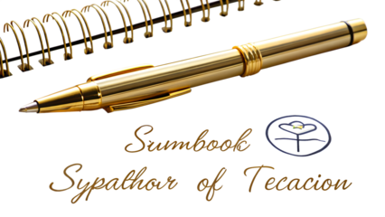 Golden pen and notebook isolated on transparent background represents writing, creativity, and the art of capturing thoughts and ideas