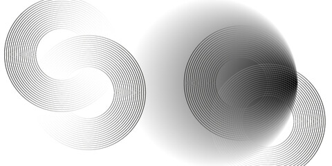 Abstract black and white blend line art background vector. Wallpaper design with wavy line in motion. Illustration for banner, packaging, social media, ads.