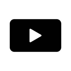 Flat Video Player Icon Vector for Media, Apps, and Web Interfaces
