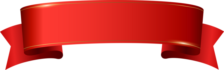 Elegant Red Ribbon Banner
