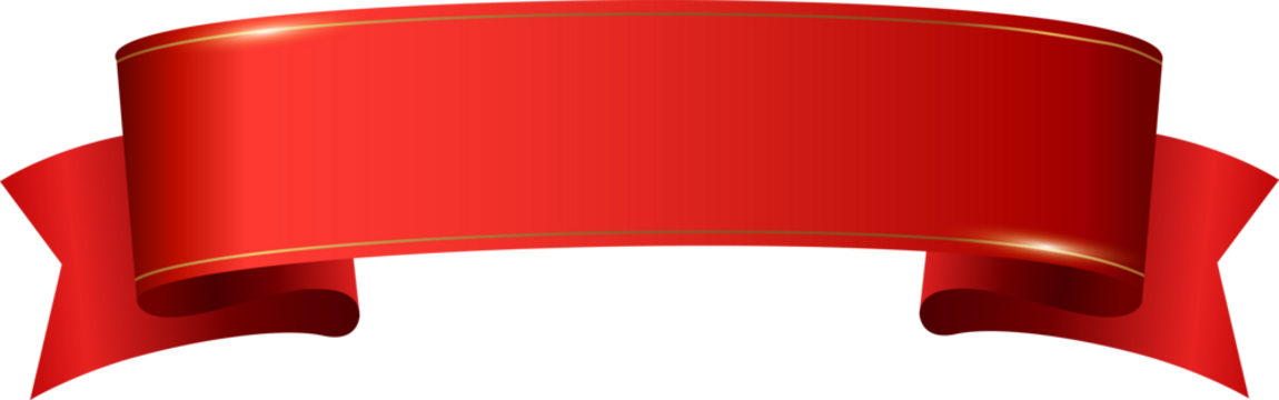 Elegant Red Ribbon Banner