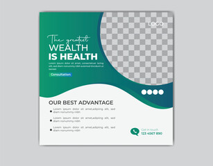 Modern Health Banner Template â€“ Medical & Wellness Social Media Design