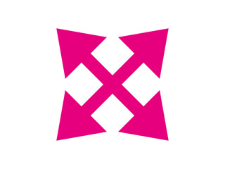 Obraz premium cross arrow icon