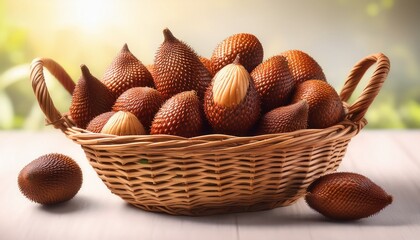 salak fruit in the basket
