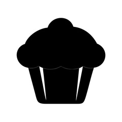 Simple Frosted Cupcake Icon - Bakery Dessert	