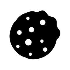 Chocolate Chip Cookie Icon - Sweet Baked Biscuit 