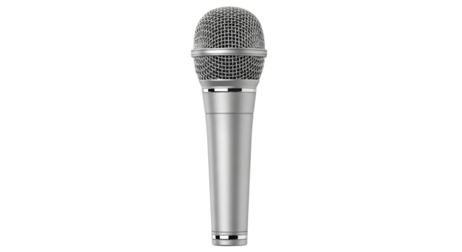 Isolated metallic microphone for singing, karaoke, live performances or broadcasting