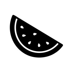 Quarter Watermelon Slice Icon - Summer Fruit	