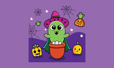 Witch Cactus Halloween