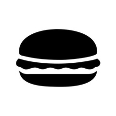 Classic Hamburger Icon - Fast Food Burger Symbol